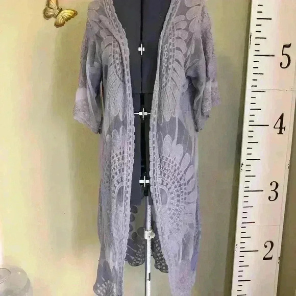 Rebellion gray spring summer coverup women large - Picture 2 of 7